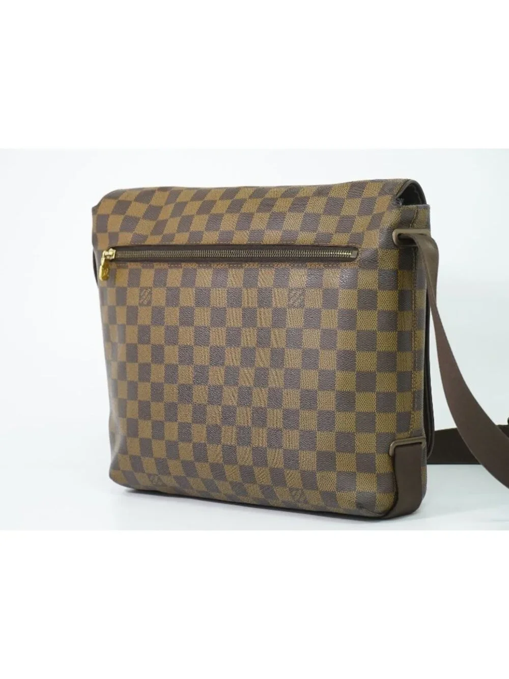 Louis Vuitton LV Brooklyn MM Damier Ebene Shoulder Bag Brown Vintage